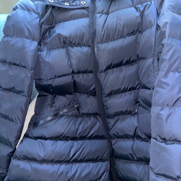 Moncler Flammette Water Repellent
Long Hooded Down Coat Black - Picture 11 of 12